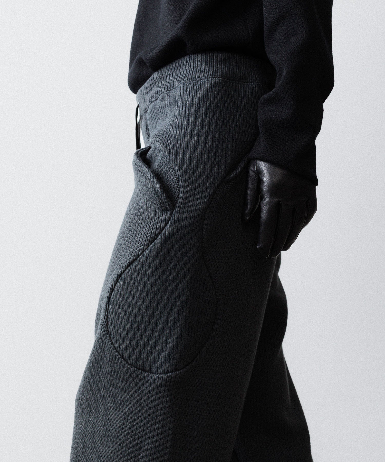 OPPOSE DUALITY-オポーズデュアリティのSUB ONG RIB SWEAT PANTSのBLACK公式通販サイトsession福岡セレクトショップ