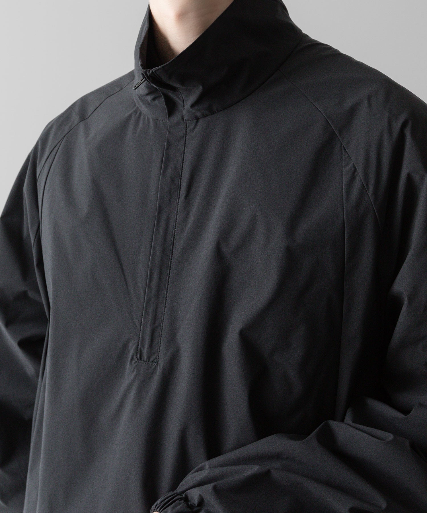 ssstein(シュタイン)の24AWコレクション WINDBREAKER NYLON HALF ZIP PULLOVER - BLACK 公式通販サイトsession福岡セレクトショップ