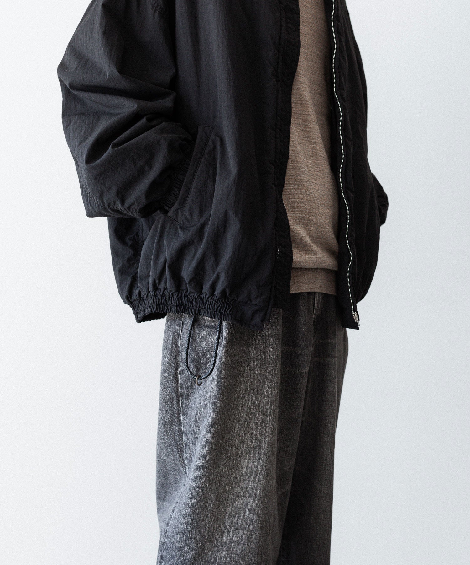 ANTHEM A アンセムエーのWASHED DENIM NO-BRAINER PANTSのBLACK 公式通販サイトsession福岡セレクトショップ