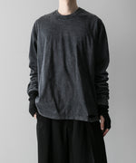 画像をギャラリービューアに読み込む, VEIN ヴェインのSUEDED CO JERSEY DISTRESSED VESSEL L/S TEE - X.BLACKの公式通販サイトsession福岡セレクトショップ
