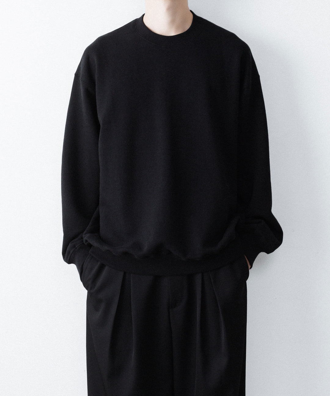 ssstein(シュタイン)の LOOPWHEEL COTTON SWEAT LS - BLACKの公式通販サイトsession福岡セレクトショップ