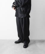 画像をギャラリービューアに読み込む, ssstein(シュタイン)のLIGHT LINEN WIDE EASY TROUSERS - BLACKの公式通販サイトsession福岡セレクトショップ
