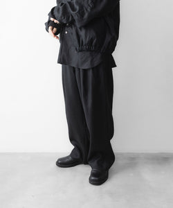 ssstein / シュタイン】LIGHT LINEN WIDE EASY TROUSERS - BLACK