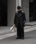 画像をギャラリービューアに読み込む, 【SUBLATIONS】SUPER140 3TUCK BAGGY TROUSERS - BLACK
