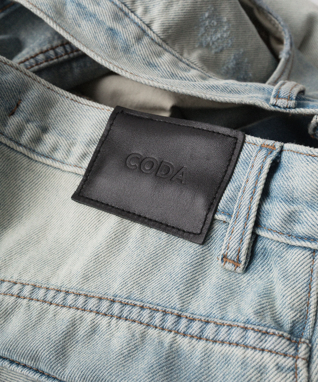 CODA -コーダのLIGHT INDIGO WASHED DISTRESSED BREAK CUT WIDE STRAIGHT JEANSのLIGHT INDIGO WASHED公式通販サイトsession福岡セレクトショップ