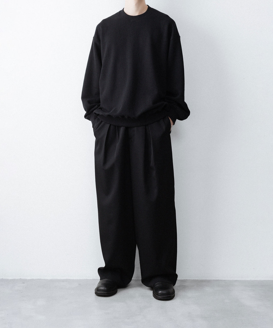 ssstein(シュタイン)の LOOPWHEEL COTTON SWEAT LS - BLACKの公式通販サイトsession福岡セレクトショップ