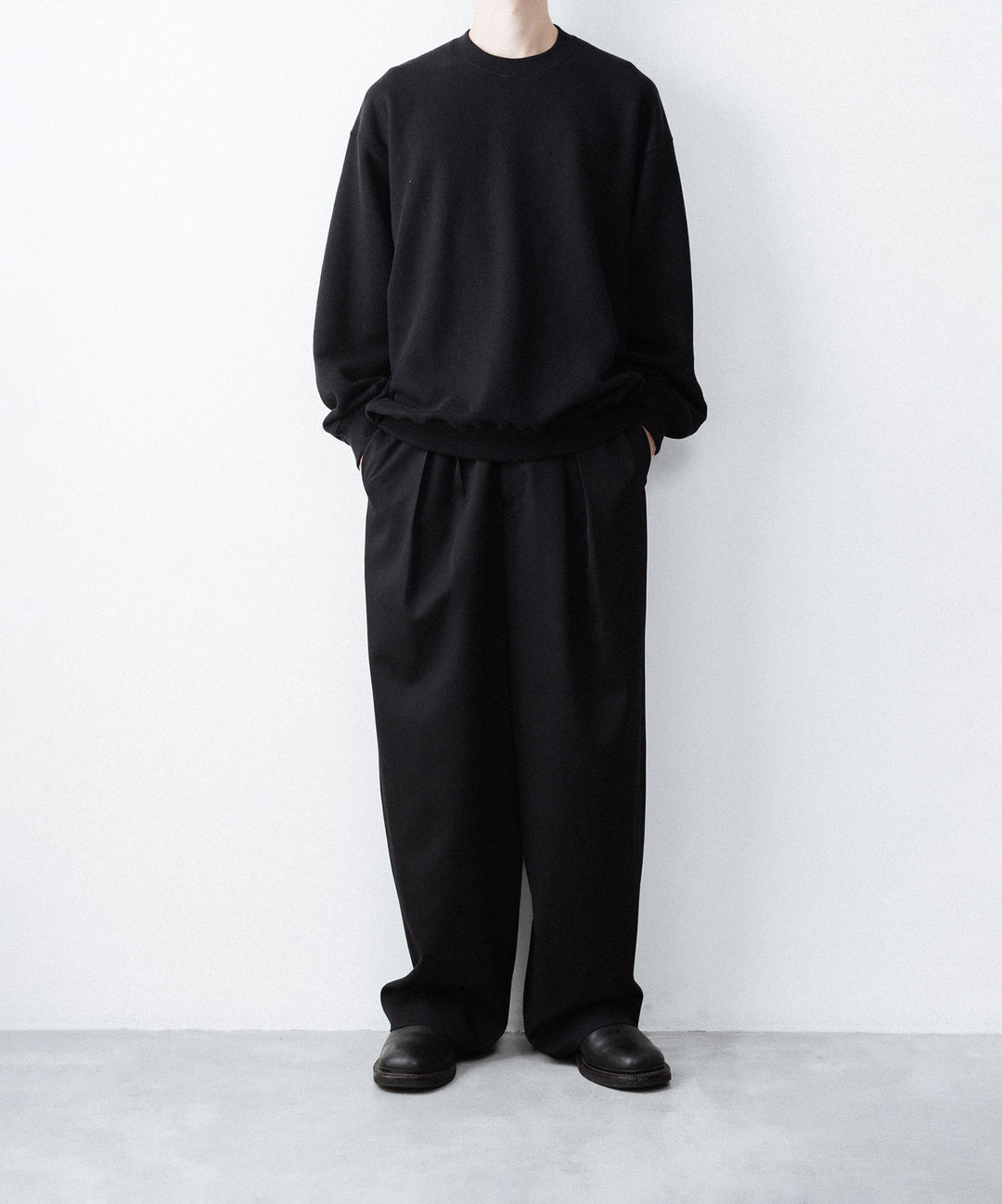 ssstein(シュタイン)の LOOPWHEEL COTTON SWEAT LS - BLACKの公式通販サイトsession福岡セレクトショップ