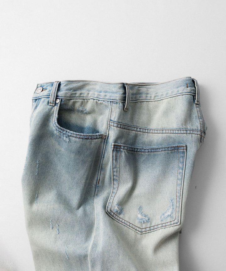 CODA -コーダのLIGHT INDIGO WASHED DISTRESSED BREAK CUT WIDE STRAIGHT JEANSのLIGHT INDIGO WASHED公式通販サイトsession福岡セレクトショップ
