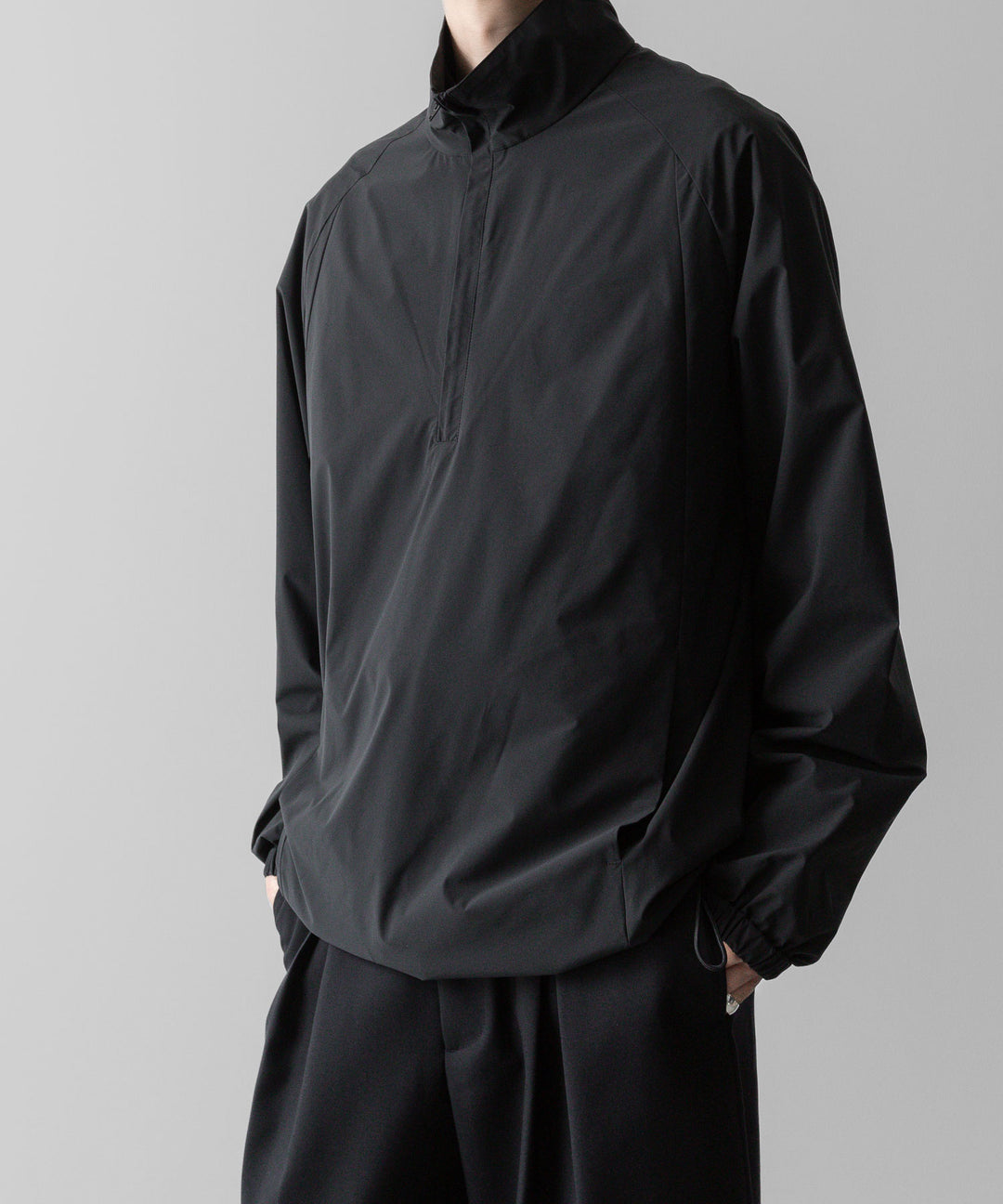 ssstein(シュタイン)の24AWコレクション WINDBREAKER NYLON HALF ZIP PULLOVER - BLACK 公式通販サイトsession福岡セレクトショップ