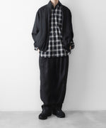 画像をギャラリービューアに読み込む, ssstein(シュタイン)のLIGHT LINEN WIDE EASY TROUSERS - BLACKの公式通販サイトsession福岡セレクトショップ
