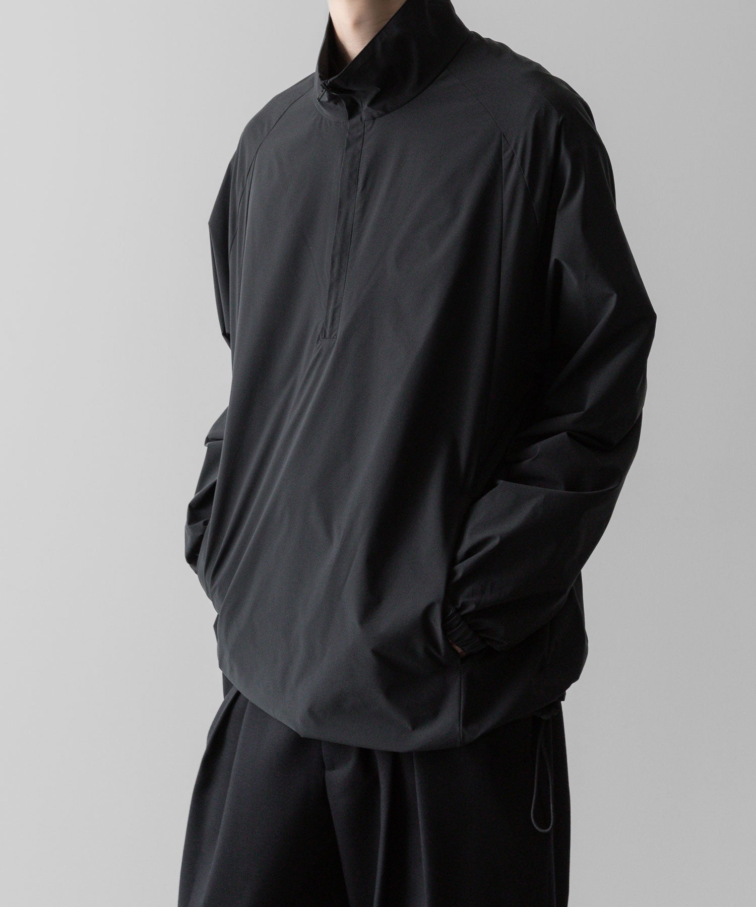 ssstein(シュタイン)の24AWコレクション WINDBREAKER NYLON HALF ZIP PULLOVER - BLACK 公式通販サイトsession福岡セレクトショップ