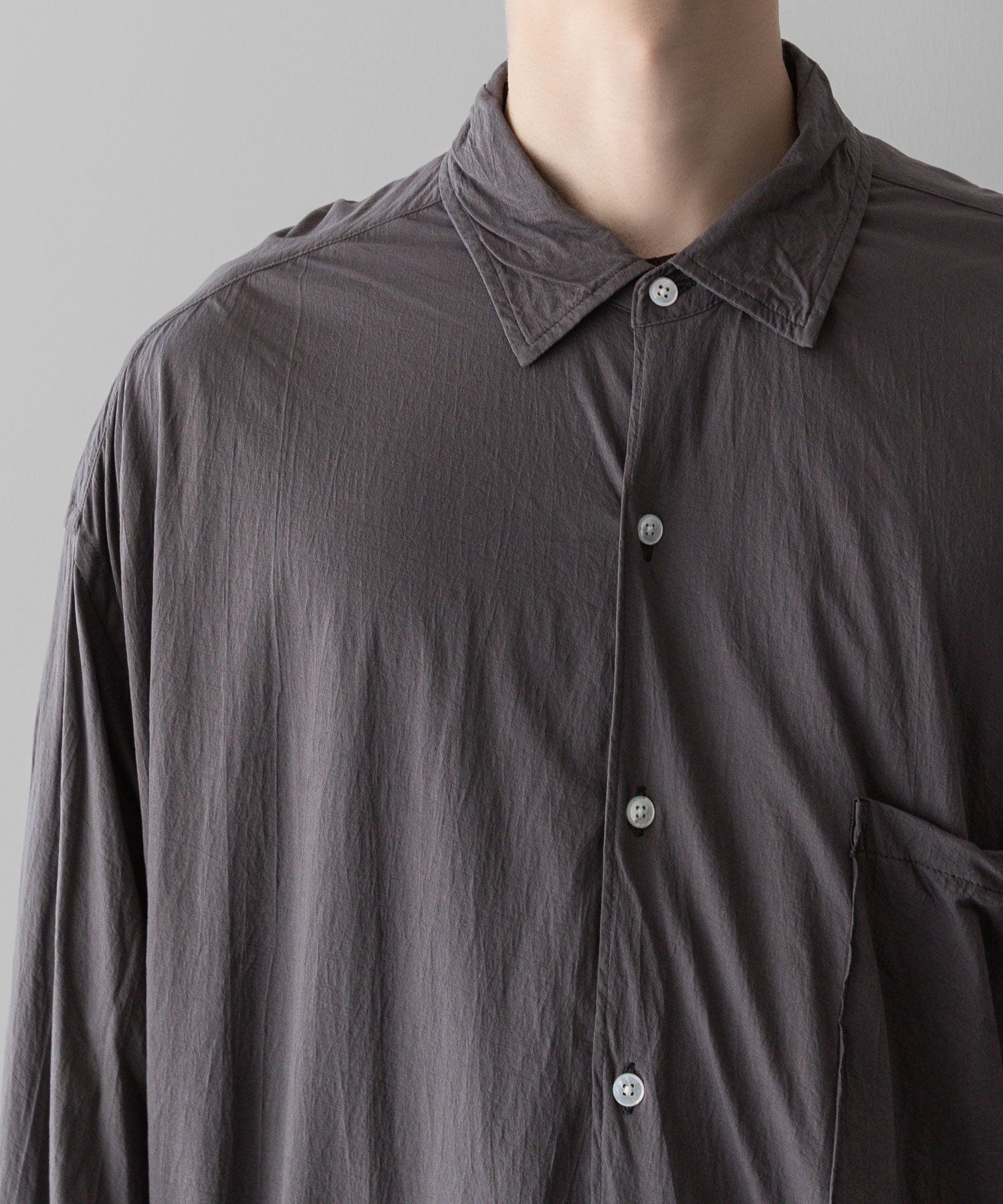 KANEMASA PHIL.-カネマサフィルの46G ARTISAN SHIRTのCHARCOAL公式通販サイトsession福岡セレクトショップ