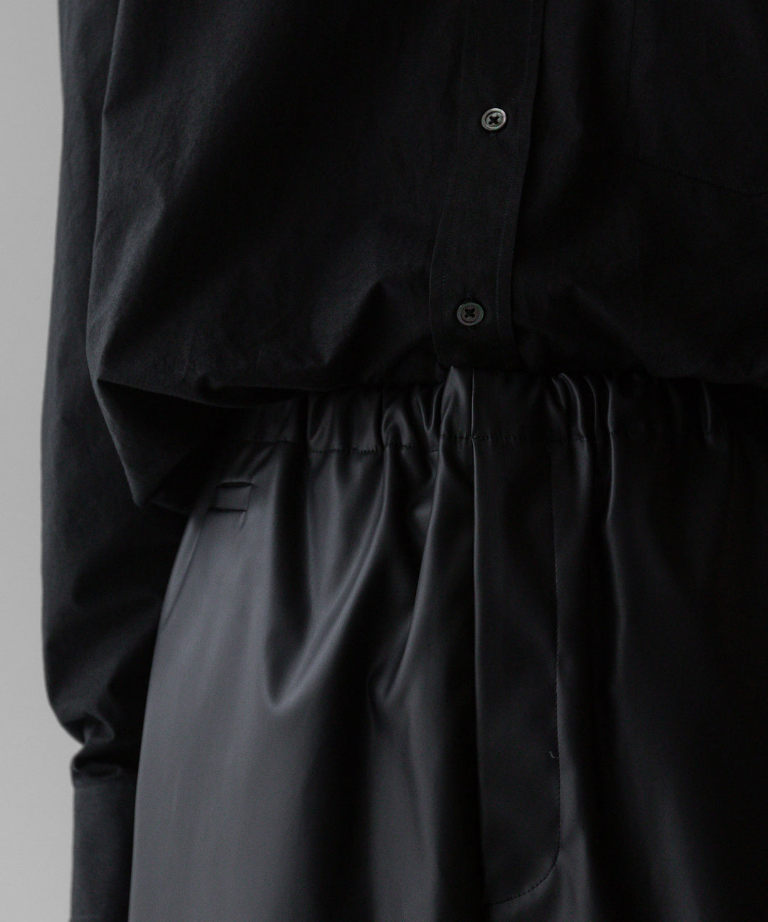 【stein】TRACK EASY TROUSERS - BLACK (AQUA DIMA®︎)