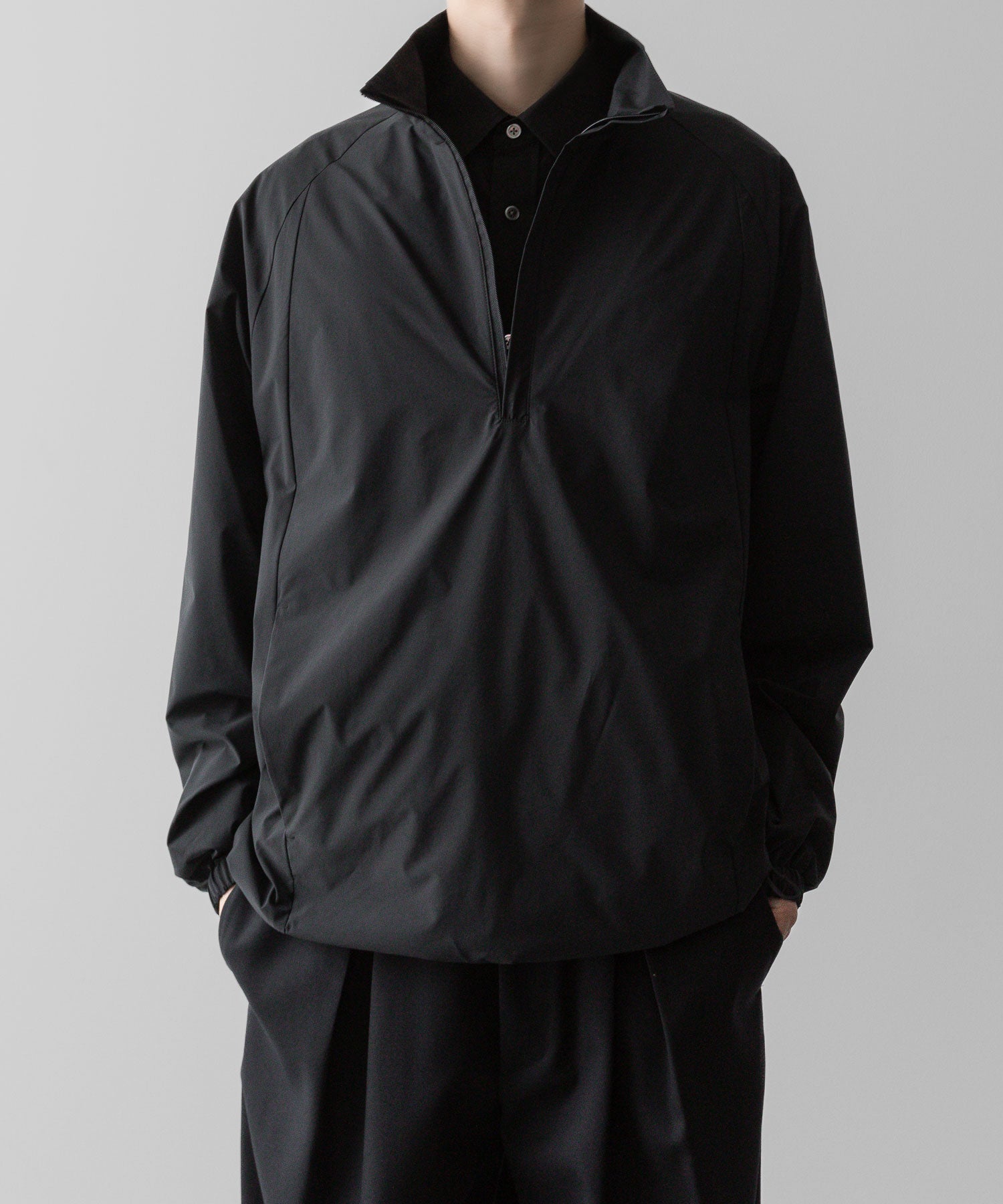 ssstein(シュタイン)の24AWコレクション WINDBREAKER NYLON HALF ZIP PULLOVER - BLACK 公式通販サイトsession福岡セレクトショップ