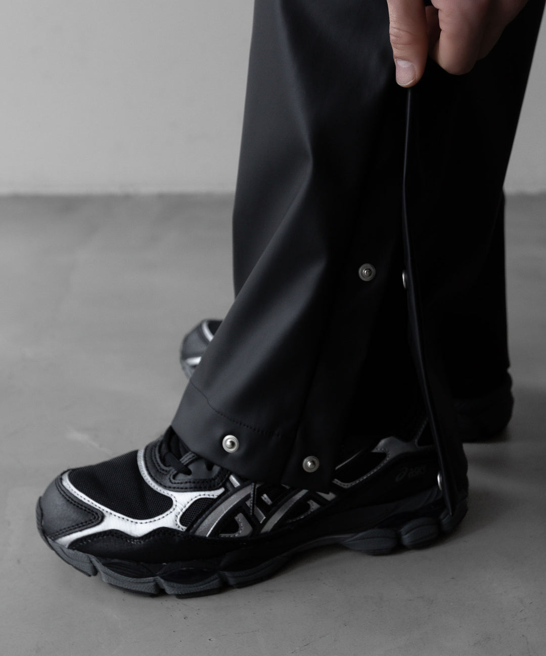 【stein】TRACK EASY TROUSERS - BLACK (AQUA DIMA®︎)