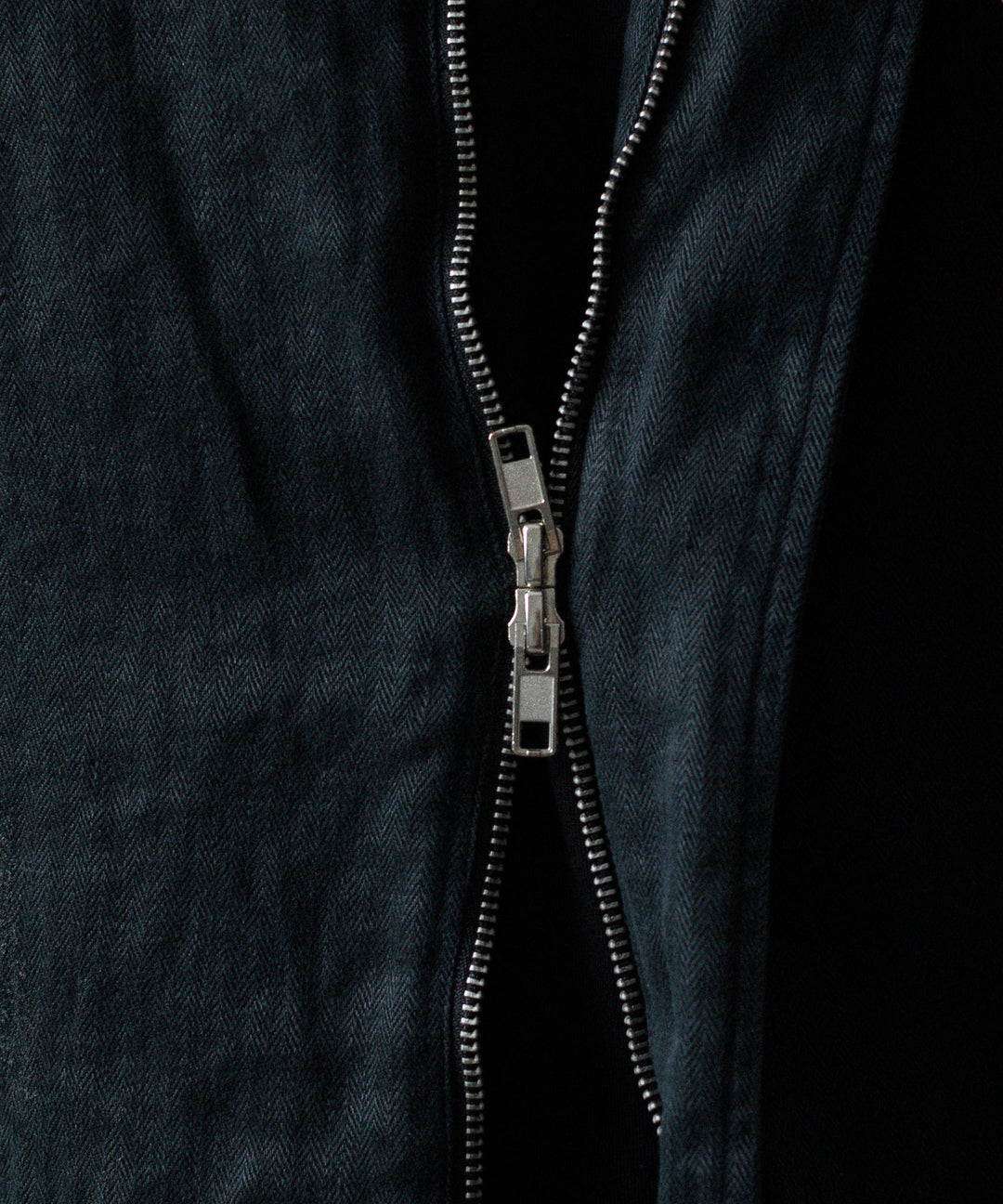 ssstein(シュタイン)のHEAVY LINEN HERRINGBONE ZIP JACKET - BLACKの公式通販サイトsession福岡セレクトショップ