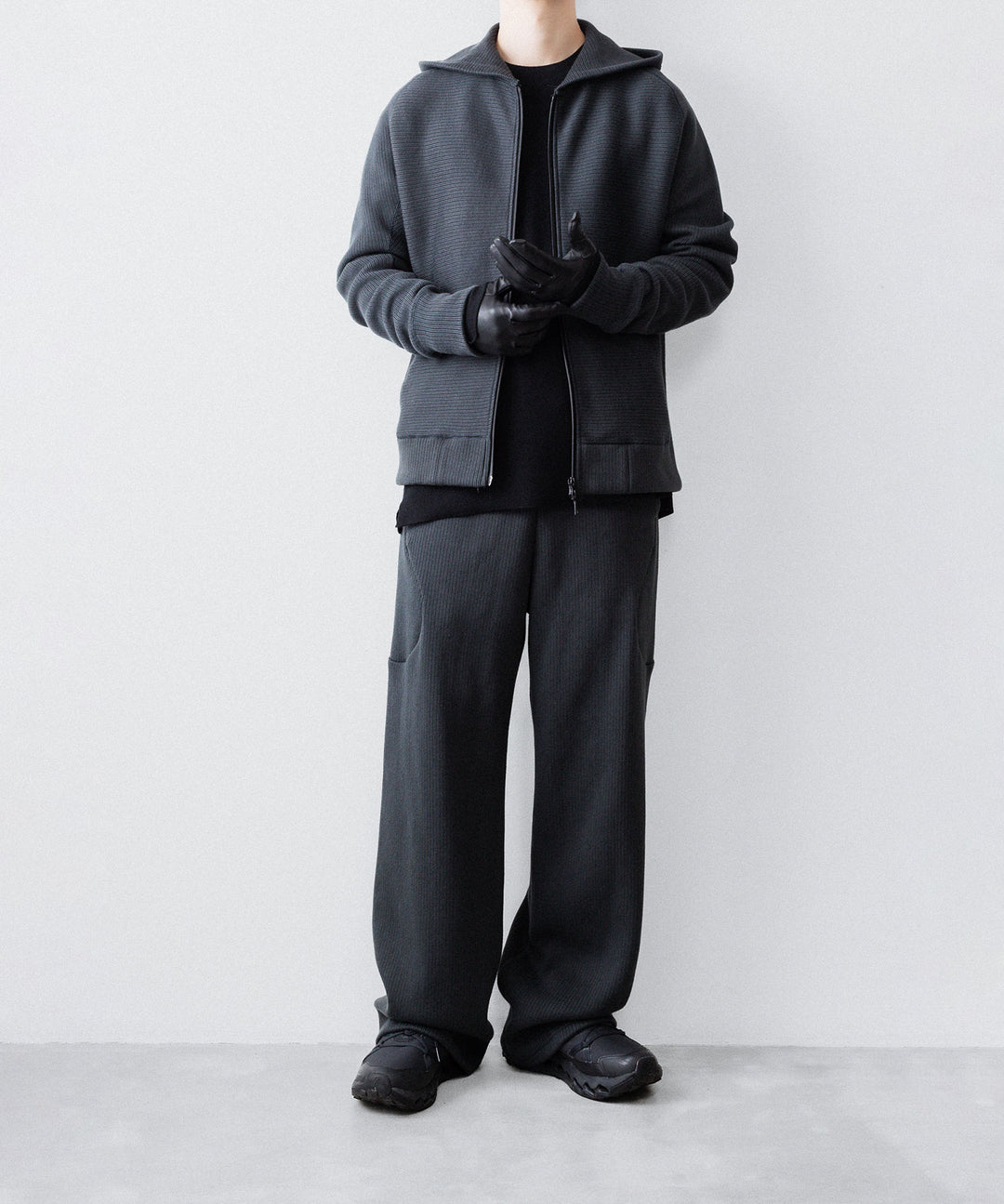 OPPOSE DUALITY-オポーズデュアリティのSUB ONG RIB SWEAT PANTSのBLACK公式通販サイトsession福岡セレクトショップ