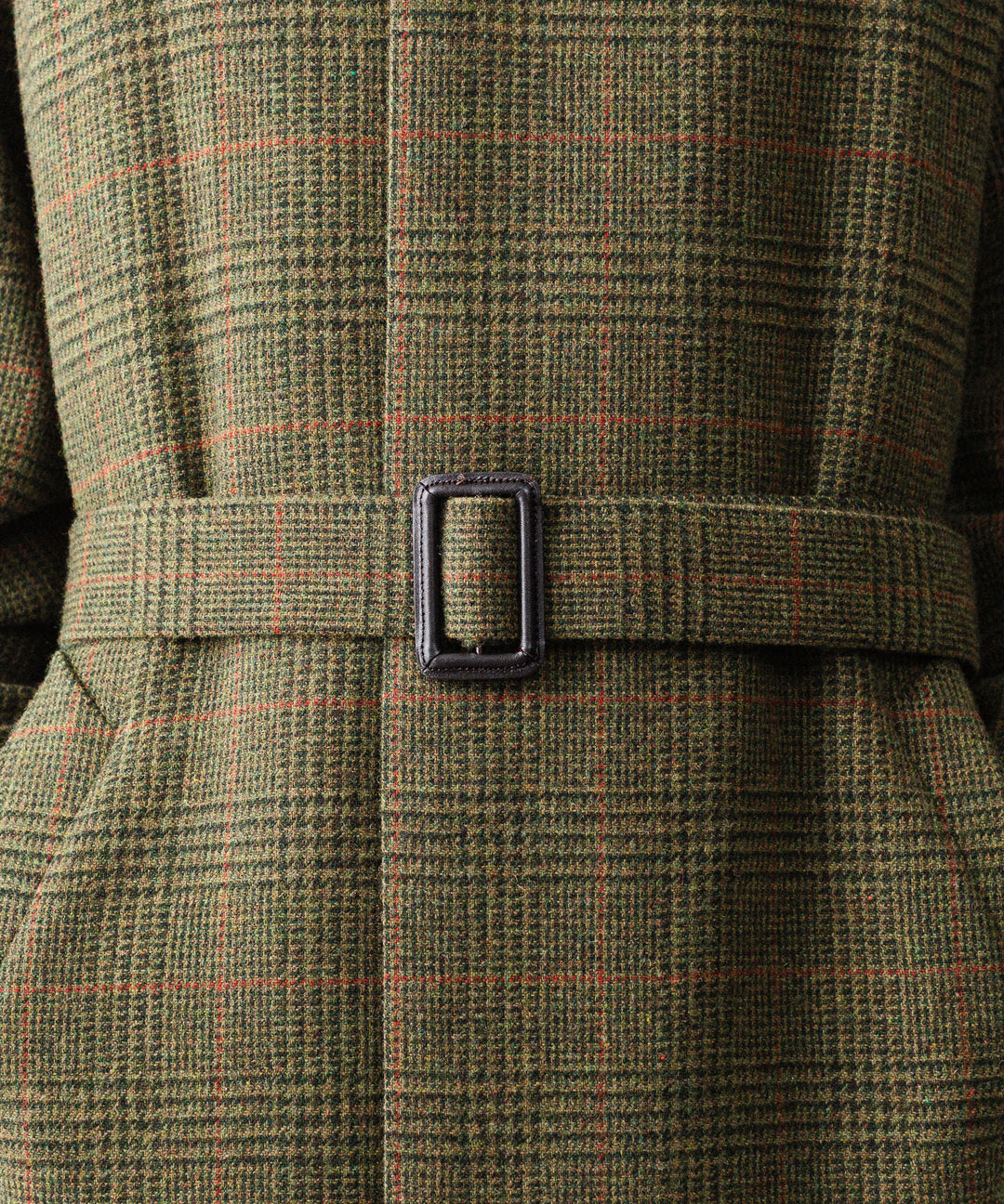 【ssstein】BRITISH TWEED RAGLAN SLEEVE BALMACAAN COAT - TWEED CHECK