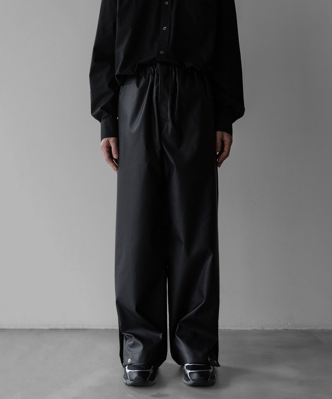 【stein】TRACK EASY TROUSERS - BLACK (AQUA DIMA®︎)
