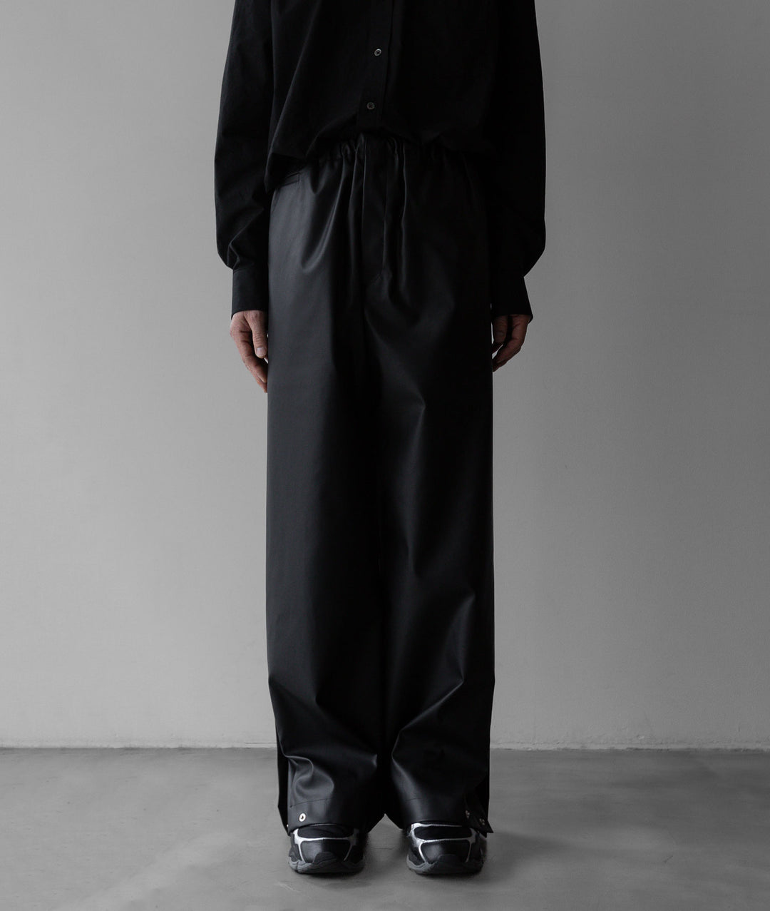 【stein】TRACK EASY TROUSERS - BLACK (AQUA DIMA®︎)