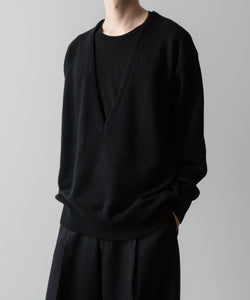 ssstein(シュタイン)の24AWコレクション EXTRA FINE WOOL KNIT DEEP V NECK LS - BLACK 公式通販サイトsession福岡セレクトショップ