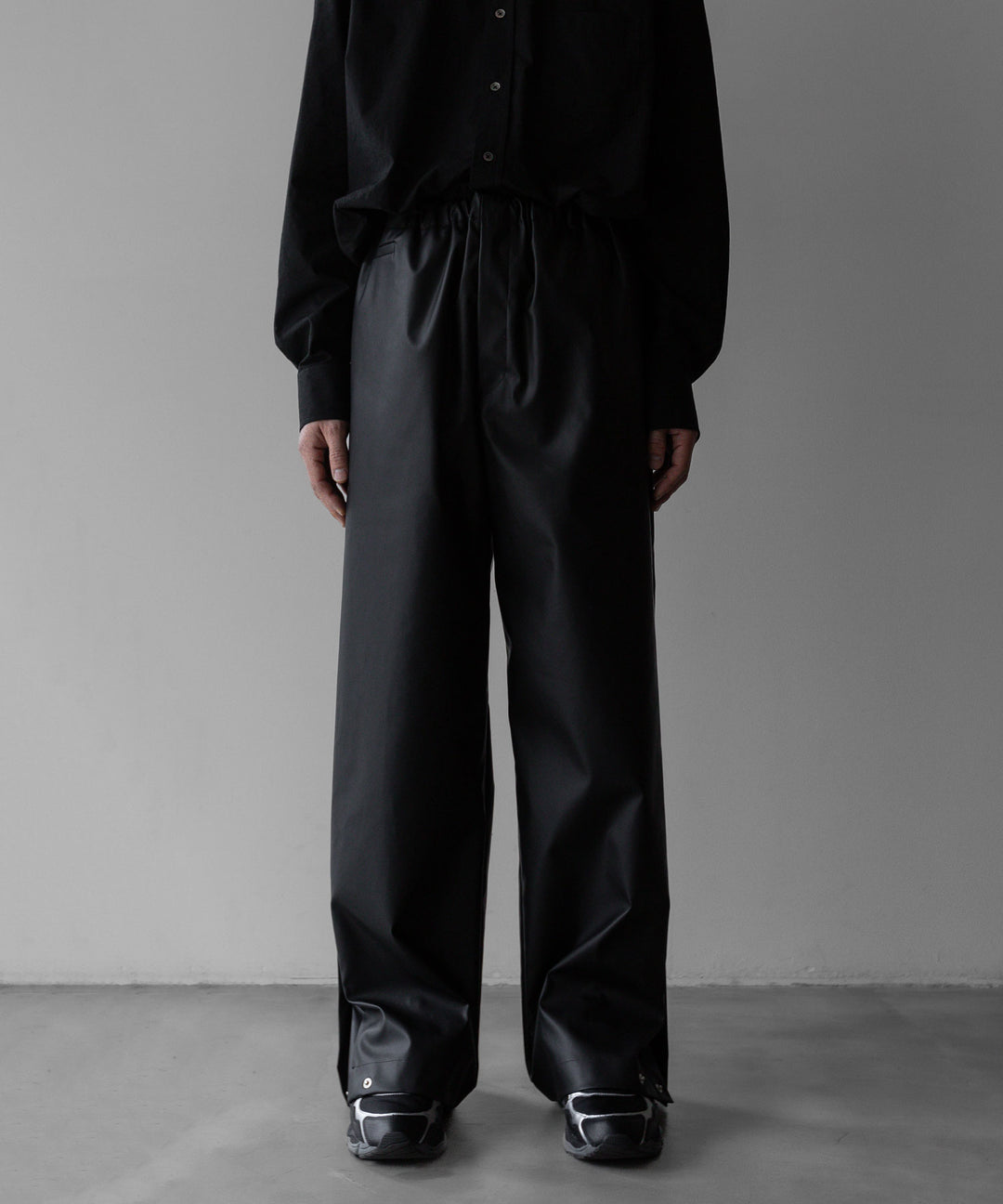 【stein】TRACK EASY TROUSERS - BLACK (AQUA DIMA®︎)