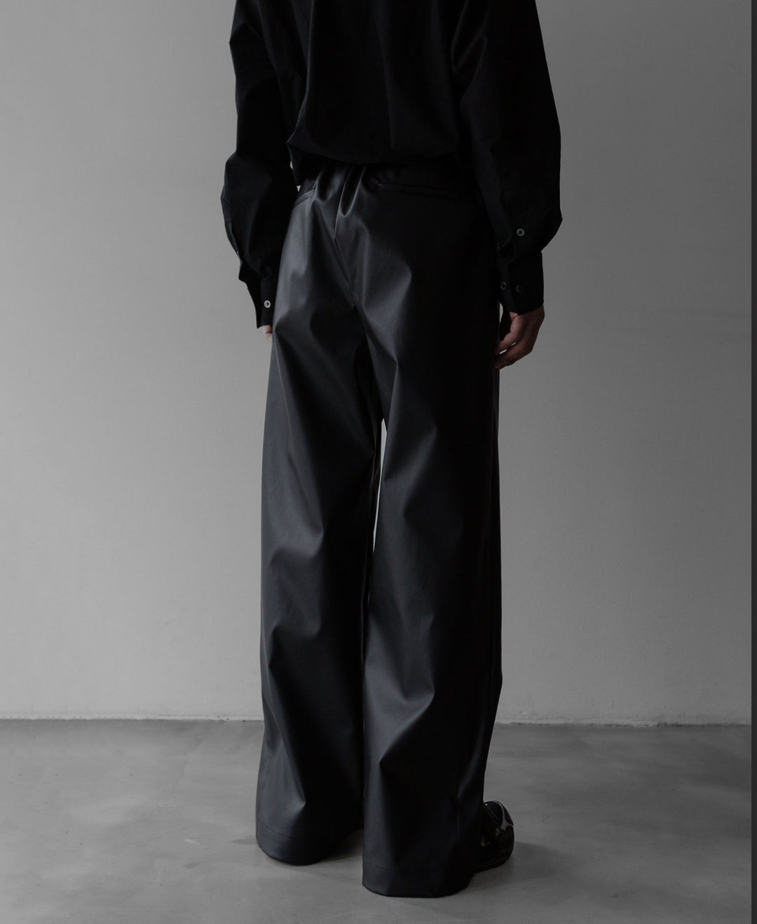 【stein】TRACK EASY TROUSERS - BLACK (AQUA DIMA®︎)
