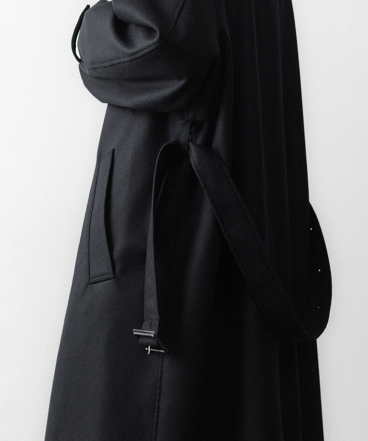 ssstein(シュタイン)のWOOL MELTON OVERSIZED INVESTIGATED COAT - BLACKの公式通販サイトsession福岡セレクトショップ