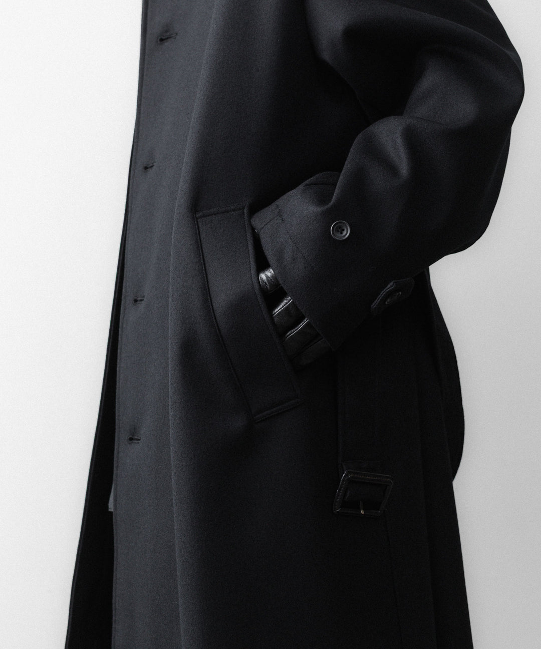 ssstein(シュタイン)のWOOL MELTON OVERSIZED INVESTIGATED COAT - BLACKの公式通販サイトsession福岡セレクトショップ