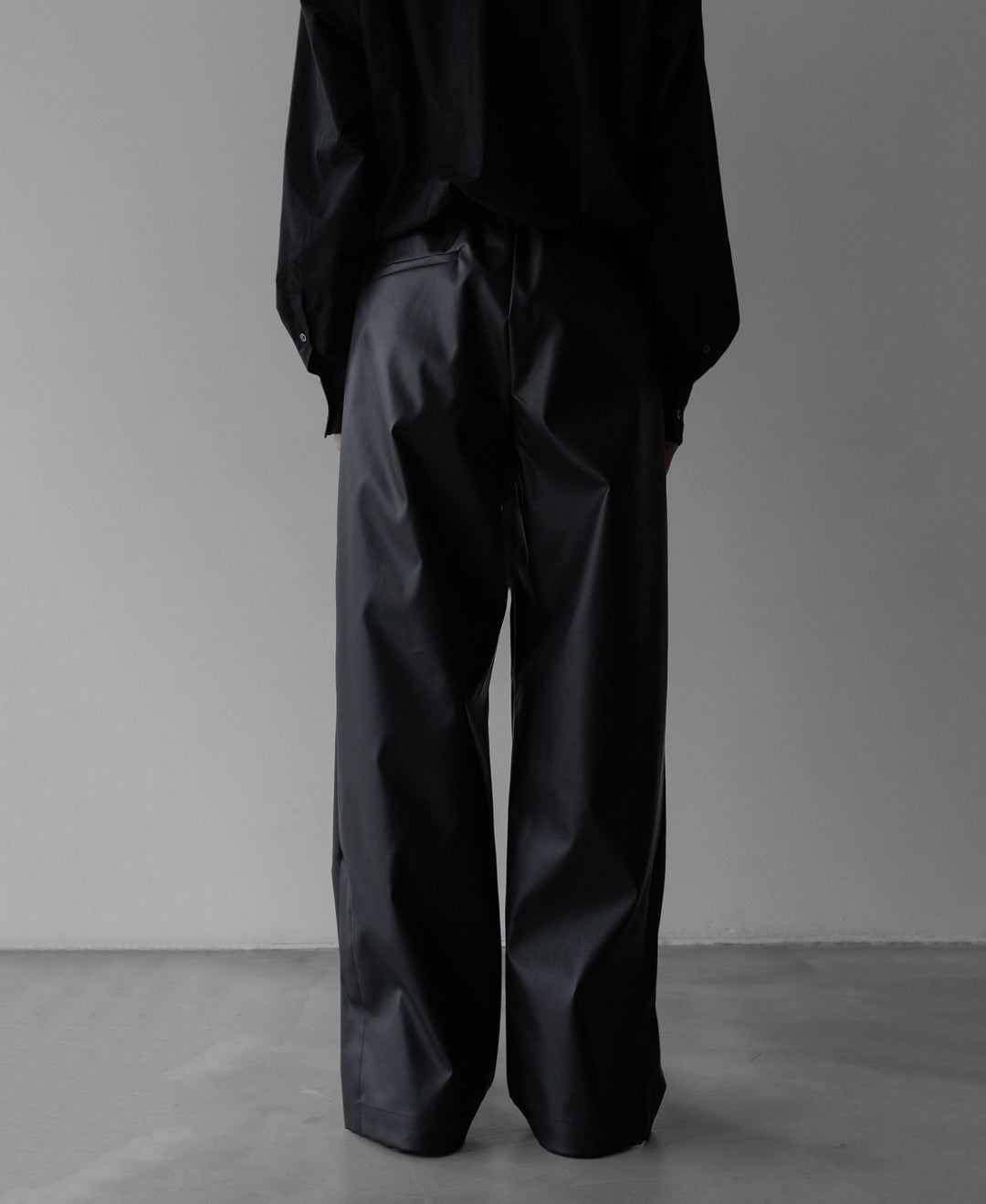 【stein】TRACK EASY TROUSERS - BLACK (AQUA DIMA®︎)