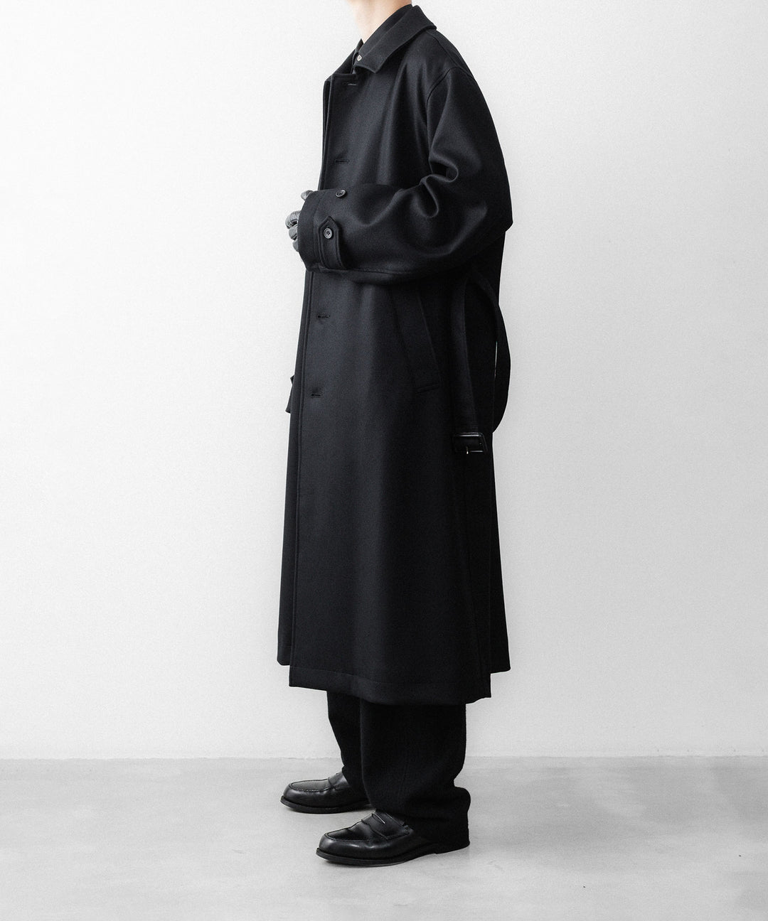 ssstein(シュタイン)のWOOL MELTON OVERSIZED INVESTIGATED COAT - BLACKの公式通販サイトsession福岡セレクトショップ
