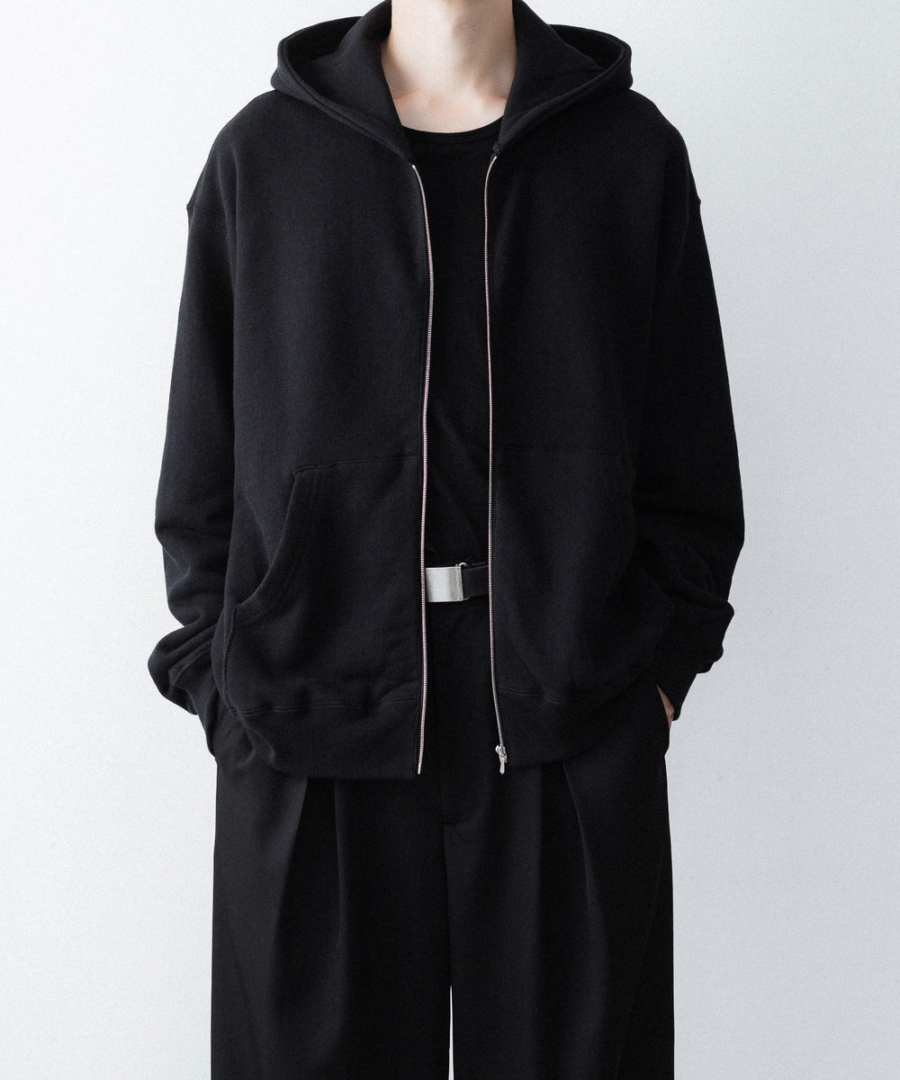 ssstein(シュタイン)のLOOPWHEEL COTTON SWEAT ZIP HOODY - BLACKの公式通販サイトsession福岡セレクトショップ