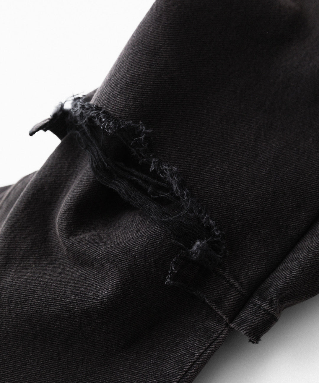 【CODA】BLACK WASHED LAYERED HYBRID BREAK CUT JEANS - BLACK WASHED