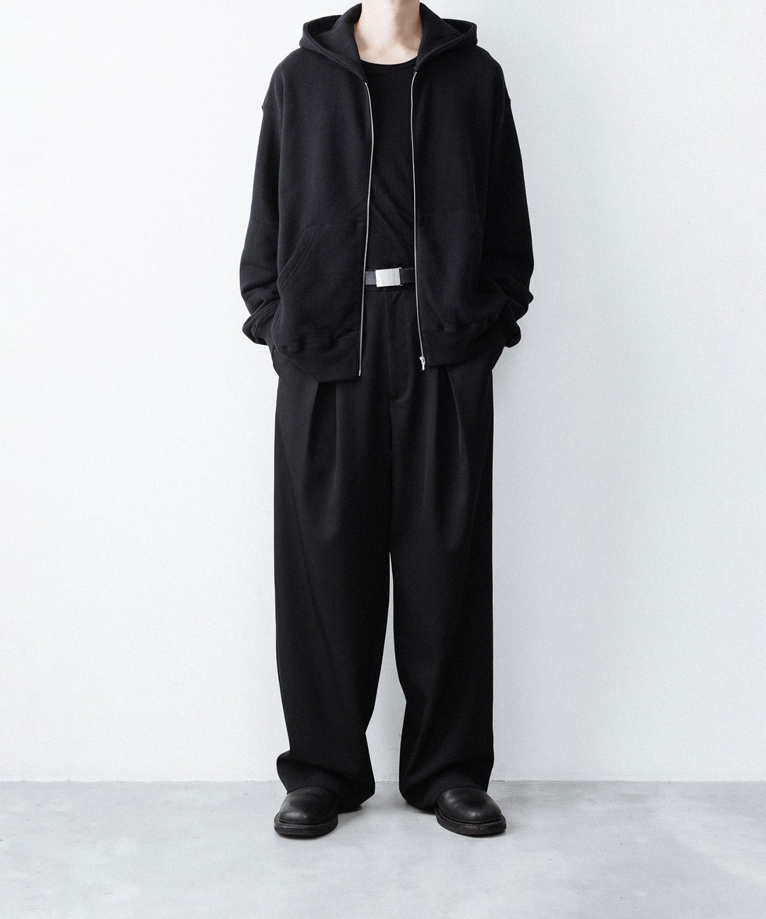 ssstein(シュタイン)のLOOPWHEEL COTTON SWEAT ZIP HOODY - BLACKの公式通販サイトsession福岡セレクトショップ