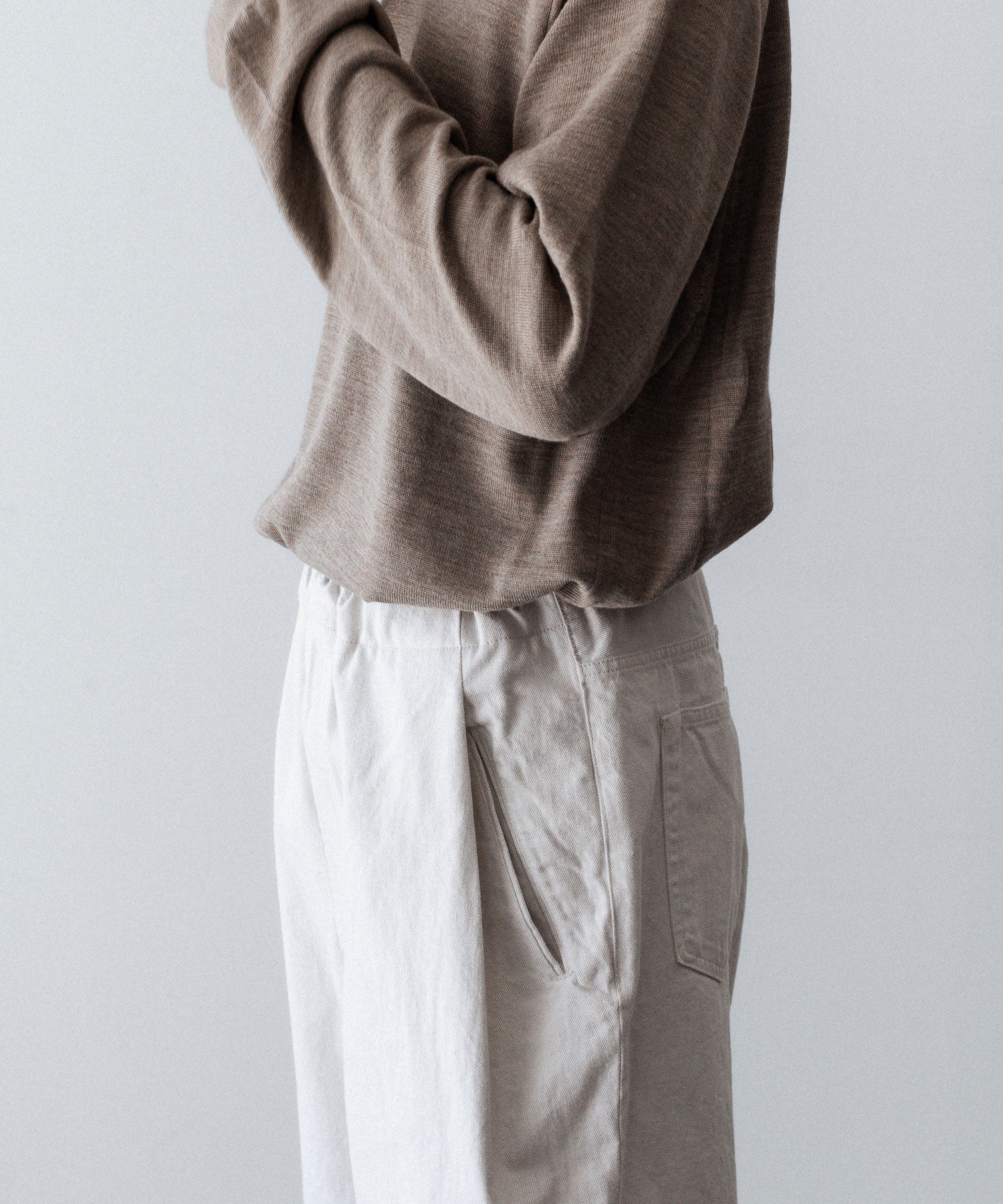 ANTHEM A アンセムエーのWASHED DENIM NO-BRAINER PANTSのECRU 公式通販サイトsession福岡セレクトショップ