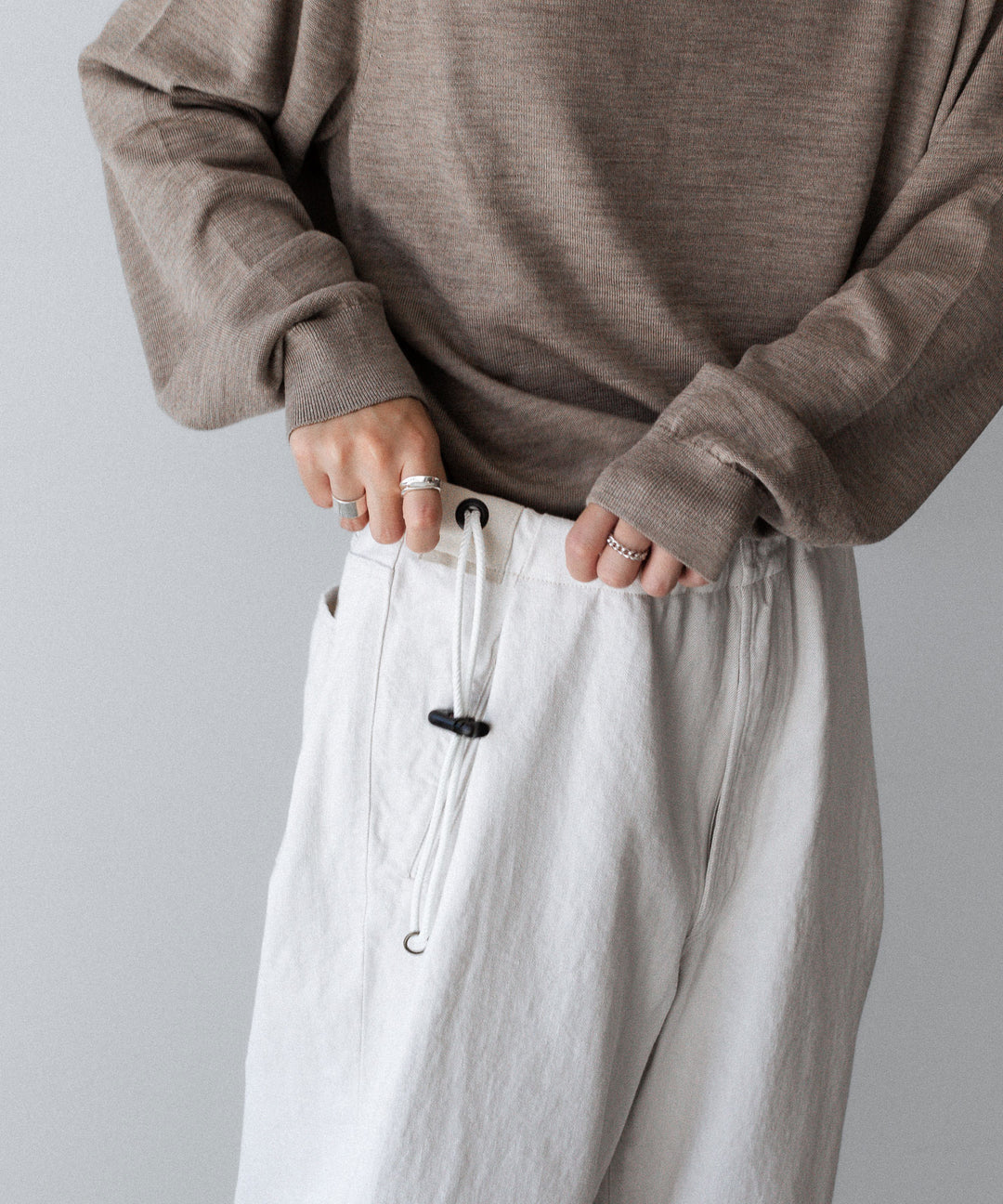 ANTHEM A アンセムエーのWASHED DENIM NO-BRAINER PANTSのECRU 公式通販サイトsession福岡セレクトショップ