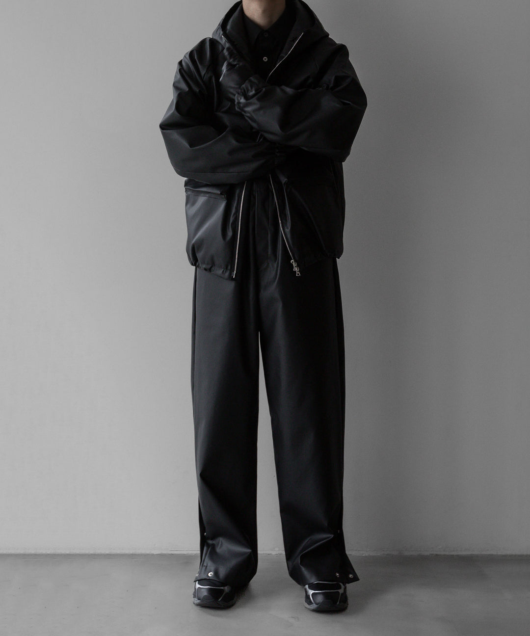 【stein】TRACK EASY TROUSERS - BLACK (AQUA DIMA®︎)