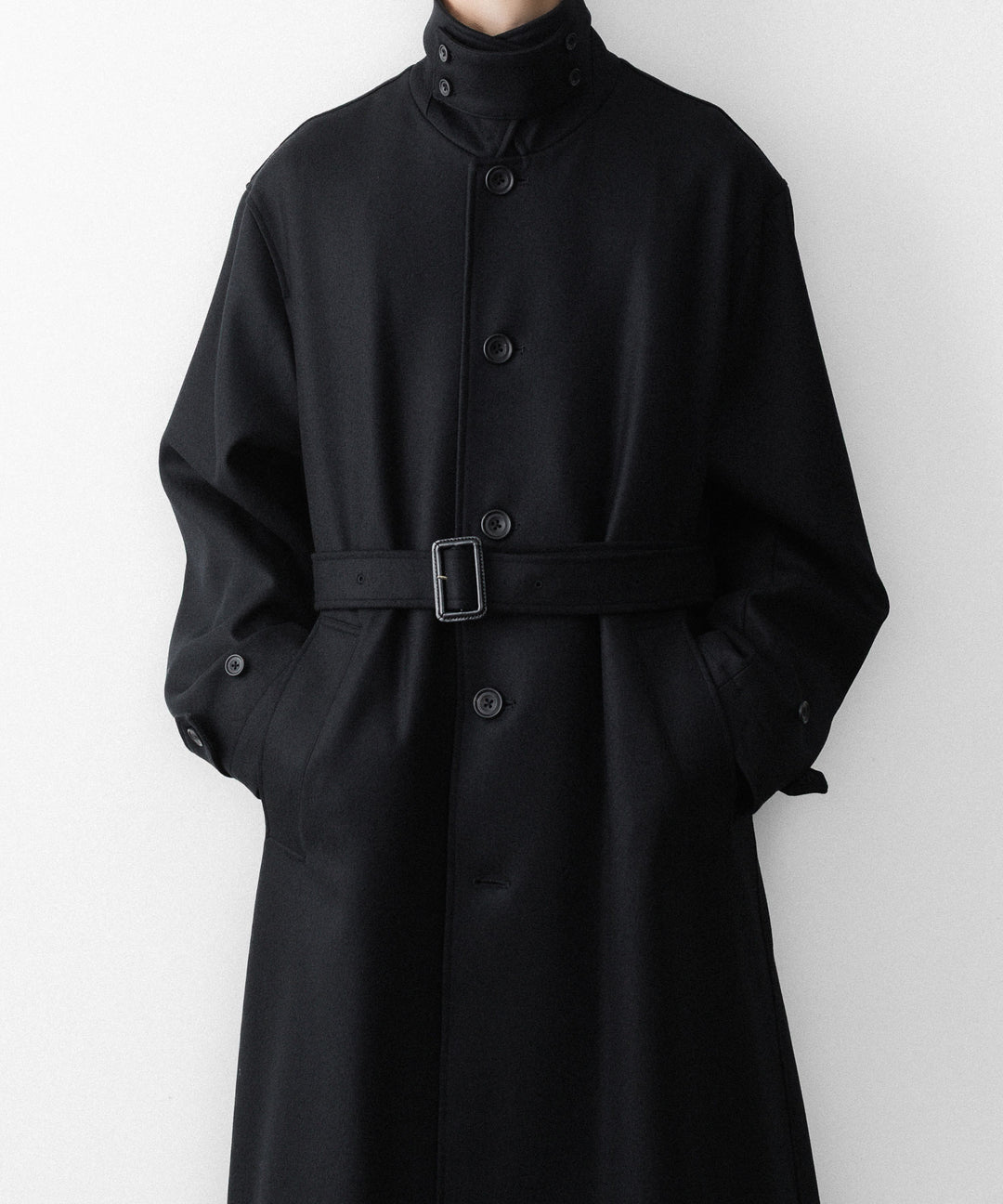 ssstein(シュタイン)のWOOL MELTON OVERSIZED INVESTIGATED COAT - BLACKの公式通販サイトsession福岡セレクトショップ