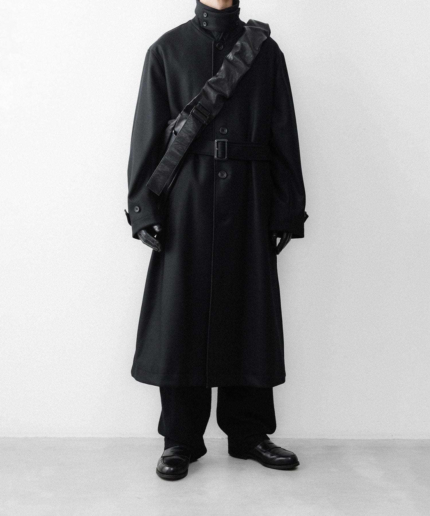 25AW shiun TIELOCKEN MELTON COAT S 未使用 ssstein / シュタイン】WOOL MELTON OVERSIZED INVESTIGATED COAT