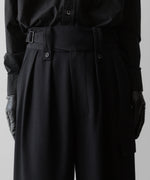 画像をギャラリービューアに読み込む, SUBLATIONS サブレーションズのHEAVY WOOL GABARDINE GURKHA CARGO PANTS - BLACKの公式通販サイトsession福岡セレクトショップ
