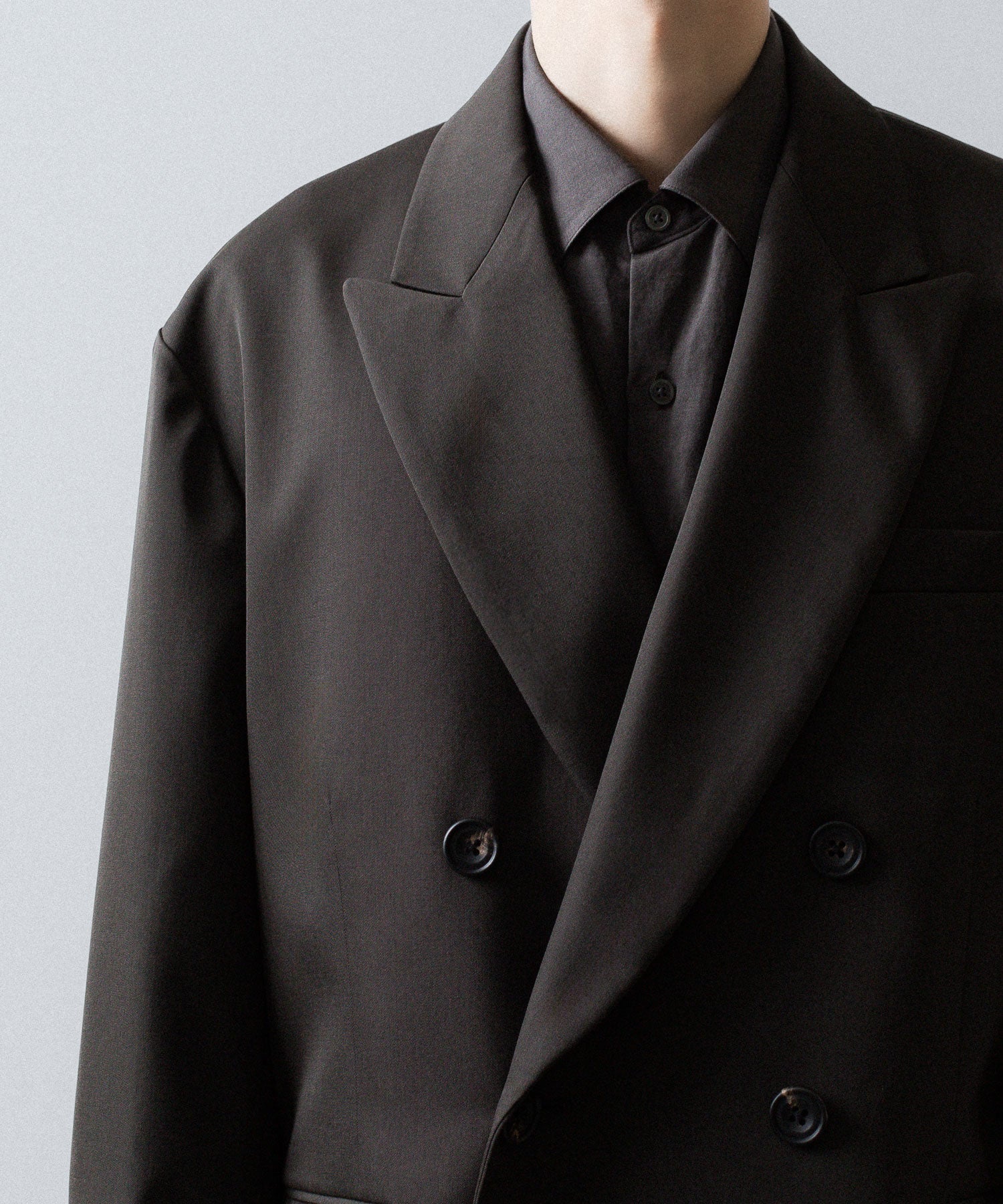 ssstein / シュタイン】OVERSIZED DOUBLE BREASTED JACKET - GREY