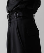 画像をギャラリービューアに読み込む, SUBLATIONS サブレーションズのHEAVY WOOL GABARDINE GURKHA CARGO PANTS - BLACKの公式通販サイトsession福岡セレクトショップ
