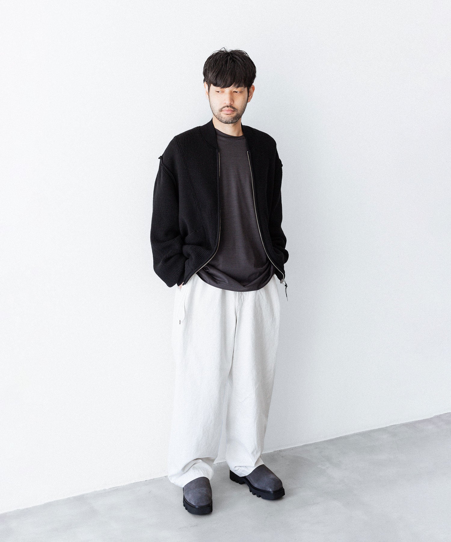 KANEMASA PHIL.-カネマサフィル36G WOOL L/S TEEのCHARCOAL公式通販サイトsession福岡セレクトショップ