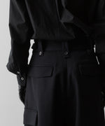 画像をギャラリービューアに読み込む, SUBLATIONS サブレーションズのHEAVY WOOL GABARDINE GURKHA CARGO PANTS - BLACKの公式通販サイトsession福岡セレクトショップ
