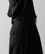 画像をギャラリービューアに読み込む, SUBLATIONS サブレーションズのHEAVY WOOL GABARDINE GURKHA CARGO PANTS - BLACKの公式通販サイトsession福岡セレクトショップ
