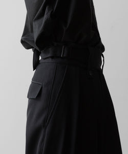 SUBLATIONS サブレーションズのHEAVY WOOL GABARDINE GURKHA CARGO PANTS - BLACKの公式通販サイトsession福岡セレクトショップ