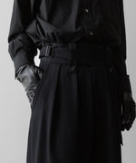 画像をギャラリービューアに読み込む, SUBLATIONS サブレーションズのHEAVY WOOL GABARDINE GURKHA CARGO PANTS - BLACKの公式通販サイトsession福岡セレクトショップ
