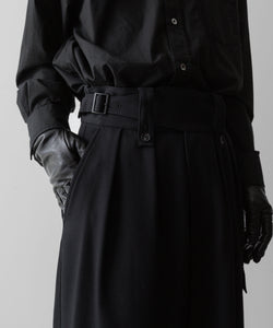 SUBLATIONS サブレーションズのHEAVY WOOL GABARDINE GURKHA CARGO PANTS - BLACKの公式通販サイトsession福岡セレクトショップ