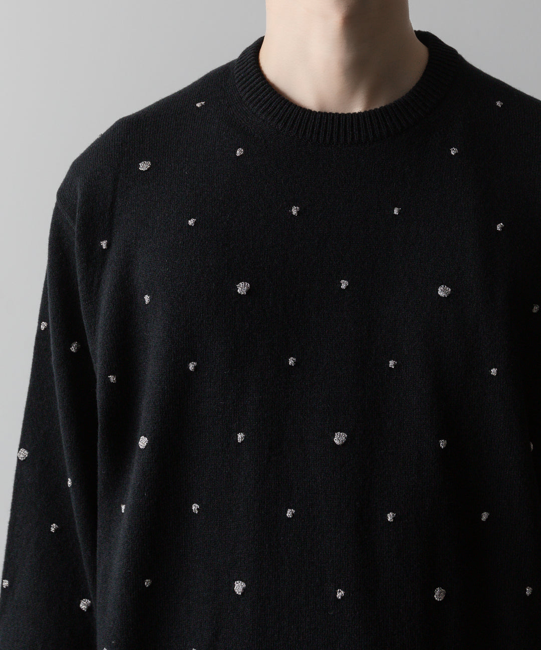 ssstein(シュタイン)の24AWコレクション GLITTER DOTS CREW NECK LS - BLACK 公式通販サイトsession福岡セレクトショップ