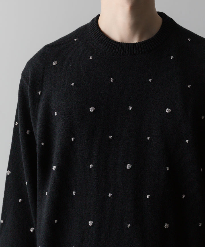 ssstein(シュタイン)の24AWコレクション GLITTER DOTS CREW NECK LS - BLACK 公式通販サイトsession福岡セレクトショップ